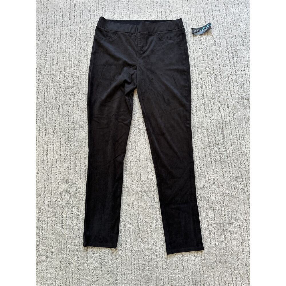 New INC International Concepts I-N-C Womens Velvet Pull-On Skinny Leggings Sz 10 - Picture 6 of 11